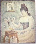 Georges Seurat Die Frau mit der Puderquaste oil